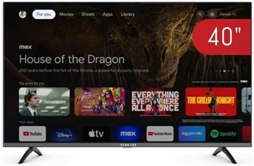 Télévision, Google  TV 40 pouces , Stream, HD